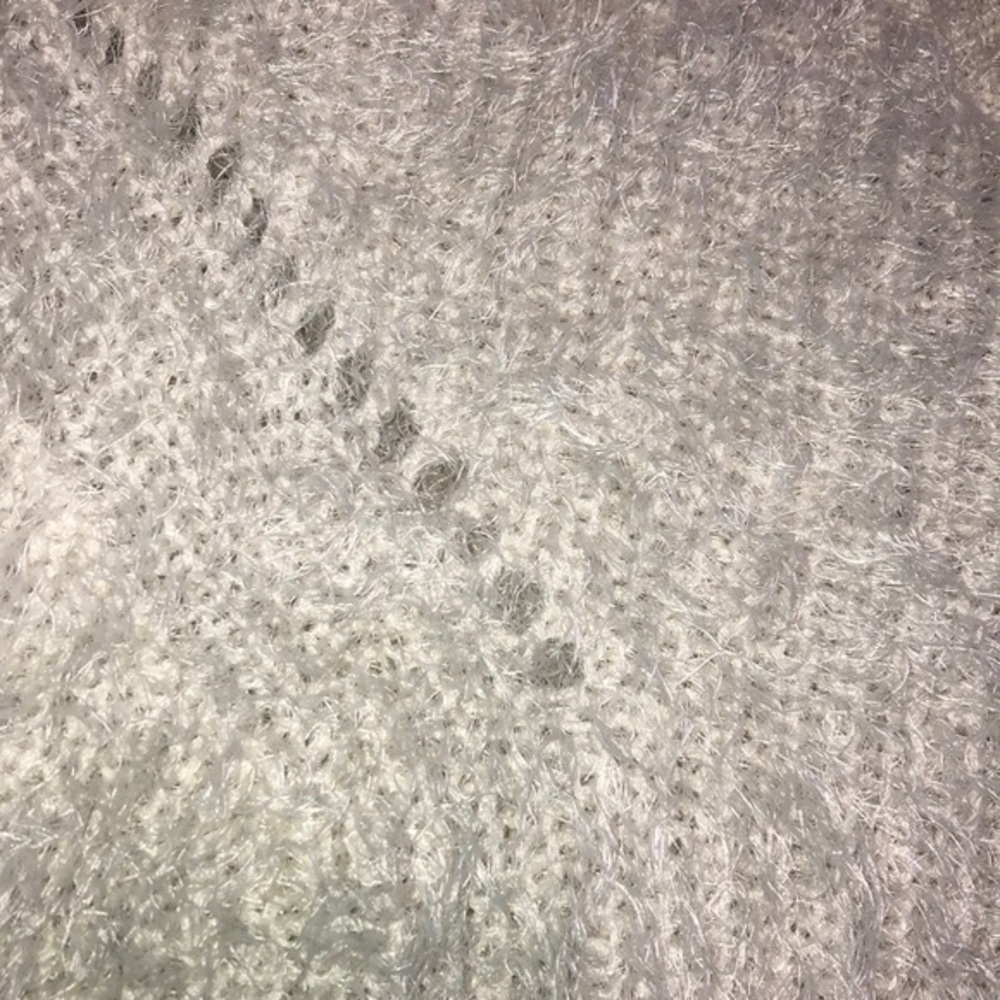 Pink Rose long sleeve v-neck sweater soft fuzzy - Picture 7 of 7